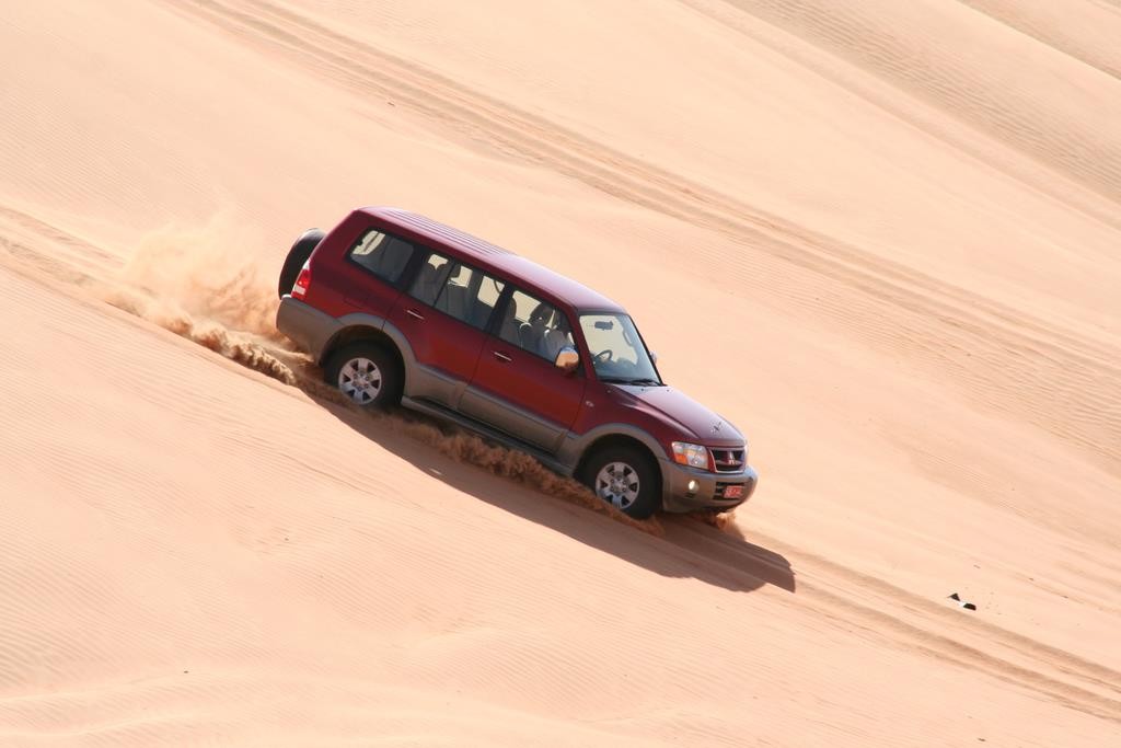 Dune Bashing with Sunny Day Tours, Oman.  The dune bashing was not on the same par as what we did in UAE (Abu Dhabi). The Mitsu had far less power and the driver took fewer risks.  Maybe the sand was softer and didn't permit the same kind of driving.